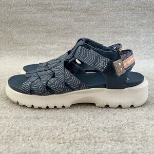 Ryka Blissful Fisherman Strappy Blue Platform Sandals Shoes 7.5